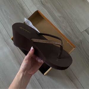 Brown Wedge Sandals for Women